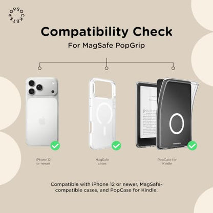 PopSockets Phone Grip for MagSafe, Magnetic Holder- Blue Sigh - color: Flower Blue Sigh, style: MagSafe