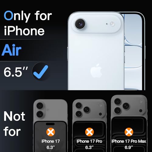 JETech Screen Protector for iPhone Air, 3-Pack | 9H Tempered Glass, HD Clear, Anti-Scratch Protection, Easy Installation Tool - size: iPhone Air