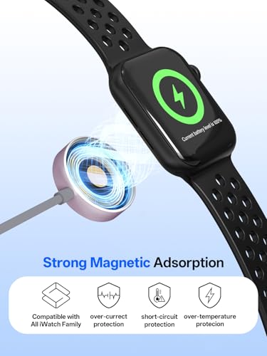 Travel Essentials for Apple Watch Charger, Multi Charging Cable for iPhone Charger, 3 in 2 USB C Cable Cord Compatible with iPhone 17-15 Series/Watch Ultra/10-1/Galaxy S25-20, iPad (Grey, 4FT)