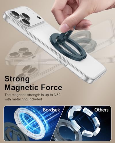 Mag Safe Phone Grip for iPhone 17 Pro Max Apple MagSafe Foldable Kickstand - color: Blue