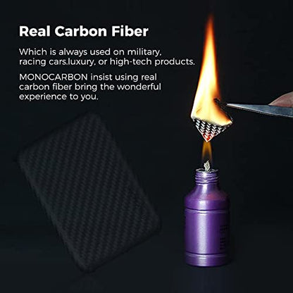 MONOCARBON MagSafe-Battery-Pack-Case, Carbon-Fiber-Battery-Case for iPhone 15 Pro Max, Portable MagSafe Charger Case for iPhone 14, 13, 12 Series, Matte Purple. Matte Finish.