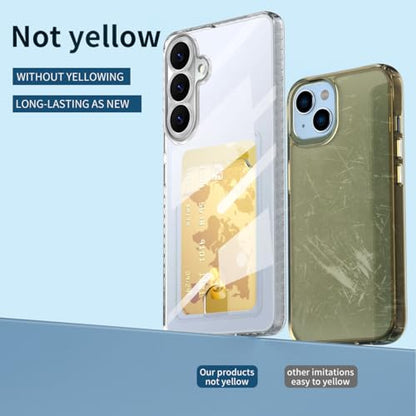 Lunivop Compatible with Samsung Galaxy S26 Case Clear Wallet Card Holder TPU Slim Soft Shockproof Anti-Yellowing Anti-Scratch Transparent Phone Case (for S26 6.3 '' Clear) - size: for Samsung Galaxy S26