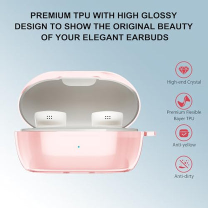Aircawin for Bose New QuietComfort Earbuds Case Clear 2024 - color: Light Pink