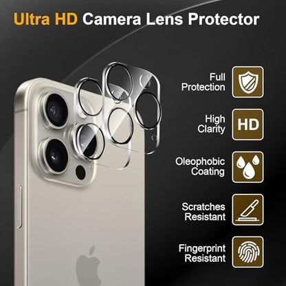 3 Pack Camera Lens Protector for iPhone 14 Pro Max/15 Pro Max - size: iPhone 14 Pro/ 14 Pro Max