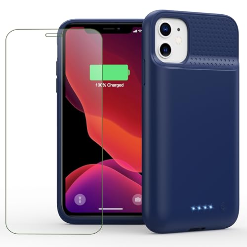 Feob Battery Case for iPhone 11/XR,[2026 Upgraded] 7500mAh Ultra-Slim Portable Extended Charger Case Cover for iPhone 11/XR Charging Case (6.1 Inch)-Blue - color: Blue