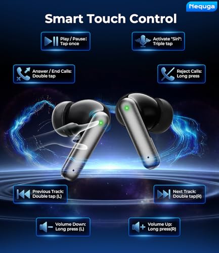 Wireless Earbuds, Bluetooth 5.4 Bluetooth Headphones, 48H Playtime Ear Bud