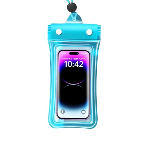 Waterproof Phone Pouch, Floatable Waterproof Phone Pouch with Touchscreen, Universal Cellphone Case, Underwater Photography for Swimming Rafting Diving (Blue, 26x11cm) - color: Blue