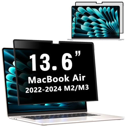 Removable Privacy Screen MacBook Air 13.6 & 13 inch 2022-2026 (M2,M3,M4,M5) - size: MacBook Air 13.6 in