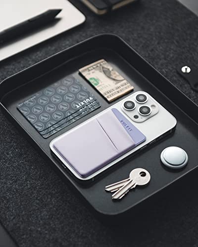 VULKIT Phone Card Holder Slim Elastic Adhesive Phone Wallet Credit Card Sleeves Sticker for Back of Smartphone(Lilac) - color: Lilac