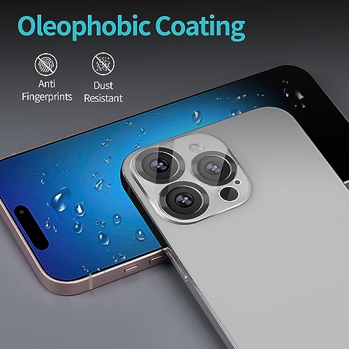 PEHAEL for iPhone 15 Pro Privacy Screen Protector+Camera Lens Protector
