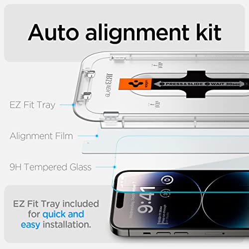 Spigen GlasTR EZ FIT Screen Protector for iPhone 14 Pro - size: iPhone 14 Pro