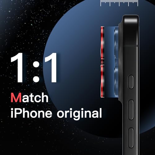 JETech Camera Lens Protector for iPhone 16 Pro/16 Pro Max, Black+Red, 1 Set - size: iPhone 16 Pro/16 Pro Max