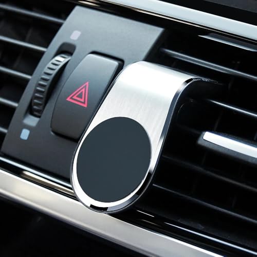 2Pcs Sliver Universal Phone Holder Clip Car Air Magnetic Mount Bracket for GPS Suporte Celular, Vent Clip Phone Holder,Cell Phone Automobile Cradles