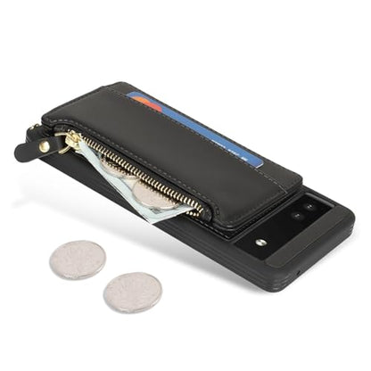 Cavor Compatible with Google Pixel 6a Case Wallet, Black - color: Black, size: Google Pixel 6a