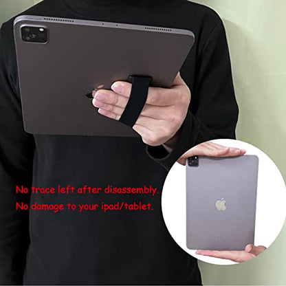2 Pack Hand Holder Strap for iPad, Tablet & Large Phone, Handle Grip - size: 2 Pack-Black