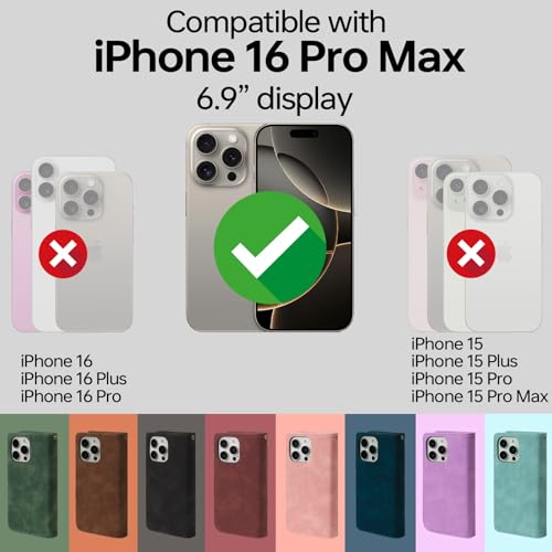 RANYOK Compatible with iPhone 16 Pro Max Wallet Case - PU Leather Wallet Case for iPhone 16 Pro Max with Credit Card Holder RFID Blocking Zipper Pocket [Wrist Strap] Protective Case (Baby Blue) - color: Light Blue, size: iPhone 16 Pro Max, 6.9"