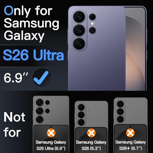 JETech Screen Protector for Samsung Galaxy S26 Ultra, 3-Pack | 9H Tempered Glass, HD Clear, Anti-Scratch Protection, Easy Installation Tool - size: Galaxy S26 Ultra