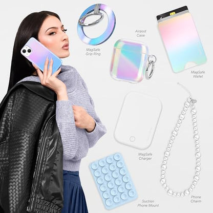VELVET CAVIAR for iPhone 15 Case - Compatible with MagSafe - 10ft Drop Tested - Iridescent Holographic Nebula - color: Iridescent Nebula, size: 15