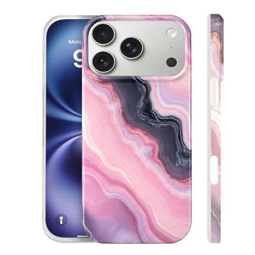 Case Compatible with iPhone 17 Pro Max, 2025 Anti-Yellow Ultra Transparent Soft TPU Phone Case, Shockproof Anti-Slip Slim Lightweight Full Coverage Protective (Marble Pattern 5) - color: Marble pattern 5