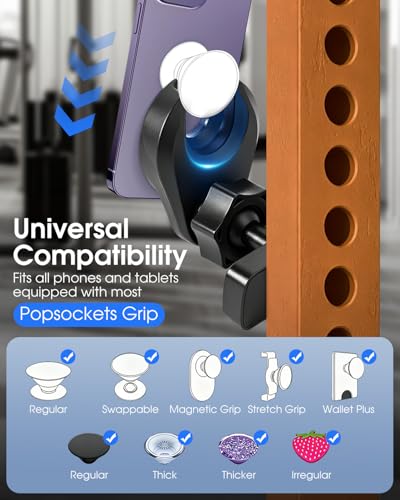KALAPOP Magnetic Phone Holder for Socket Grip,Work with Pop Socket for MagSafe & Adhesive Phone Grip/Stand,360°Adjustable Strong Magnet (Magnetic Holder)