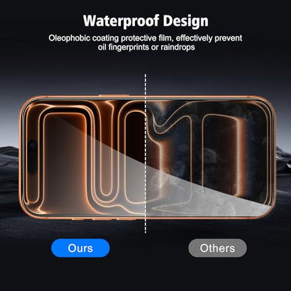 2+2 Pack compatible with iPhone 17 Pro Screen Protector Tempered Glass with Camera Lens Protector, Protection Film with Easy Installation Frame, 9H Hardness, Scratch Resistant, Case Friendly - size: iP17 Pro transparent