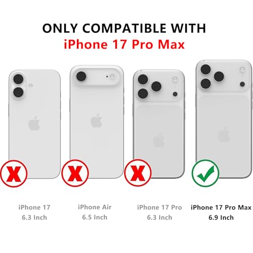 Designed for iPhone 17 Pro Max Case 2 in 1 Gift Militay Grade Drop Protective Rugged Heavy Duty Cover Shockproof Case for iPhone 17 Pro Max Phone Case for Women Men Boy Girl (Blue) - color: Blue