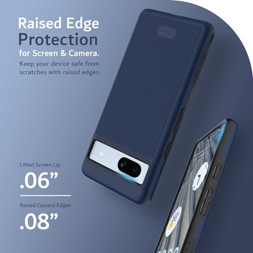 TUDIA MergeGrip [Dual Layer] Google Pixel 7a Case (2023), [Military Grade Drop Tested] Raised Edge for Screen&Camera Protection Slim Tough Heavy Duty 7A Phone Cases Cover - Indigo Blue - color: Indigo Blue, size: Standard Pixel 7a