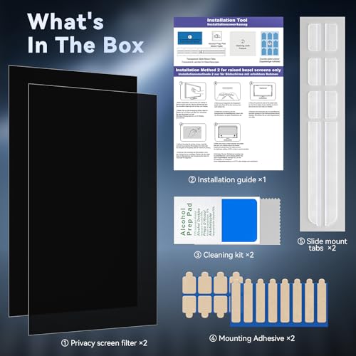 [2 Pack] Computer Privacy Screen 27 Inch for 16:9 Widescreen Monitor - size: 27" (16:9)-2 pack