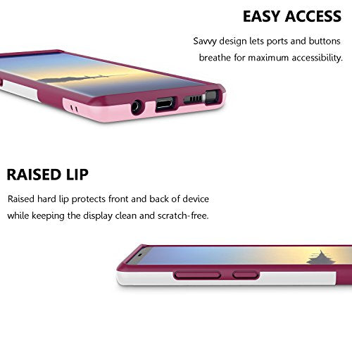 Jeylly Galaxy Note 8 Case, Note 8 Cover, [3 Color] Slim Hybrid Impact Rugged Soft TPU & Hard PC Bumper Shockproof Protective Anti-Slip Case Cover Shell for Samsung Galaxy Note 8 SM-N950 - Wine | [3 Color] Slim Hybrid Impact Rugged Soft TPU & Hard PC Bumpe