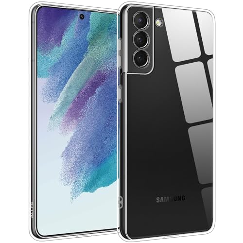 TENOC Phone Case for Samsung Galaxy S21 FE 5G, Clear Case Shockproof Protective Bumper Slim Cover - color: Clear, size: S21 FE