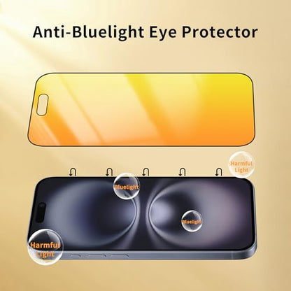 2 Pack for iPhone 16 Plus Privacy Screen Protector (Gold)