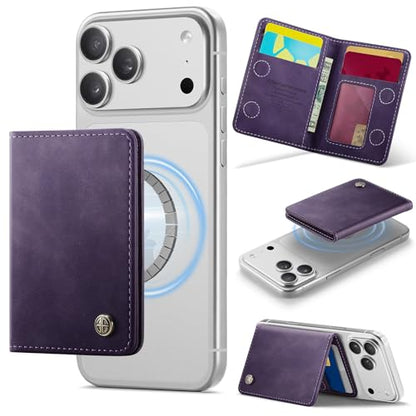 Defencase for Magsafe Wallet Magnetic Card Holder RFID Blocking, R-Purple - color: Retro Purple