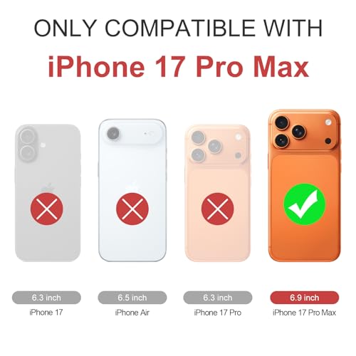 Wallet Case for iPhone 17 Pro Max – RFID Blocking PU Leather Phone Case with Card Holder, Zipper Pocket, Kickstand, Magnetic Closure, Shoulder & Wrist Strap, Blue Green - color: Blue Green, size: iPhone 17 Pro Max