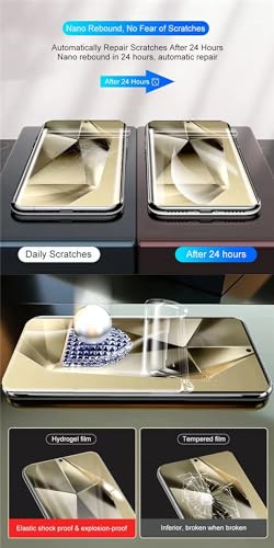 2pcs Flexible Hydrogel Film Compatible With Samsung Galaxy S26+ Plus 6.7" Front Screen Protector Transparent TPU Touch Sensitive Fingerprint Unlock Not Tempered Glass - color: S26+ Plus 6.7"