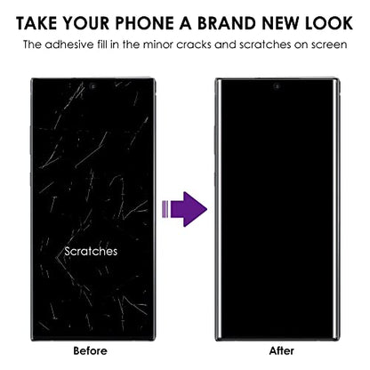 Galaxy Note 10 Plus Tempered Glass Screen Protector, UV Set - 3 Pack, Scratch Repair, Fingerprint-ID Compatible, Sensitive Touch, Full Coverage Without Black Edges - color: for Galaxy Note 10 Plus (HD Glass)