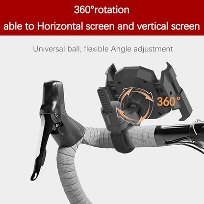 Temvue Stroller Phone Holder,Universal Bike Phone Mount, 360° Rotatable Handlebar Phone Holder with Strong Strap, One-Hand Operation, Motorcycle, Stroller, Treadmill, Fits 4.7–7 inch Phones.