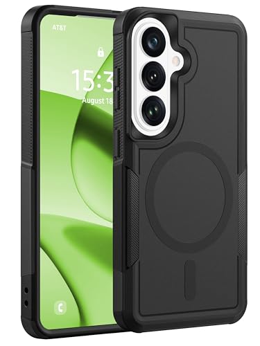for Samsung Galaxy S26 Case Rugged Dual-Layer Shockproof Black | Fit for Magsafe, Heavy Duty Military-Grade Protection, Matte Finish Scratch Resistant Anti-Fingerprint, S 26 Phone Case - color: Black