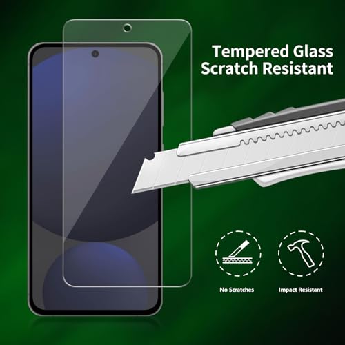 2 Pack for Samsung Galaxy S24 FE/SM-S721 Screen Protector, Tempered-Glass, Micro-curved Edges, Case Friendly, Bubble Free, HD Clear, Easy Installation - size: Galaxy S24 FE