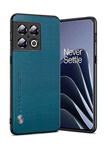 for OnePlus 10 Pro Case 5G, Soft TPU Artificial Leather Back, Extremely Light Ultra-Light Cover, Anti-Fingerprint-Scratch Camera Protection Phone Case for Oneplus 10 Pro (Blue) - color: Blue, size: OnePlus 10 Pro