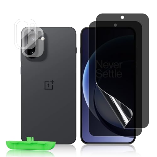Privacy Screen Protector for One Plus 15R, Flexible TPU Protective Film [2+2 Pack] Camera Lens Protector [3D Full Coverage] [Anti-Spy] [Scratch-Resistant] for Oneplus 15R - size: One Plus 15R