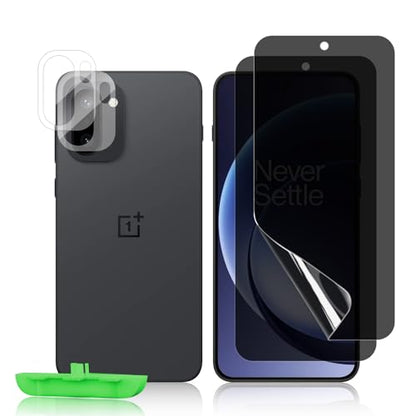 Privacy Screen Protector for One Plus 15R, Flexible TPU Protective Film [2+2 Pack] Camera Lens Protector [3D Full Coverage] [Anti-Spy] [Scratch-Resistant] for Oneplus 15R - size: One Plus 15R