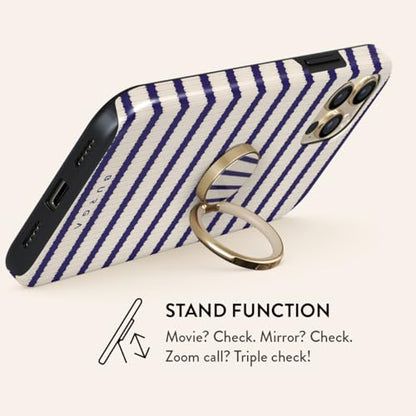 BURGA Cell Phone Ring, Holder Grip and Stand - Finger Phone Grip for Back of Smartphone Case, Kickstand 360 Rotation, Universal Ring for iPhone Samsung Galaxy Huawei Google Pixel, Stylish Accessories - color: Old Money, style: Gold