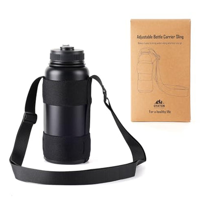 Universal Water Bottle Carrier Sling with Adjustable Shoulder Strap for Walking Short Hiking, Water Bottle Holder for 16-64 oz Wide Mouth Bottles (Exclude Water Bottle)