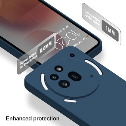 Silicone Case for Nothing Phone 3A Pro, Blue | Soft Silicone Silky Touch Easy Clean, Shockproof Slim Phone Cover, Upgraded Camera Protection, Anti-Scratch Microfiber Lining - color: Blue, size: Nothing Phone 3A Pro