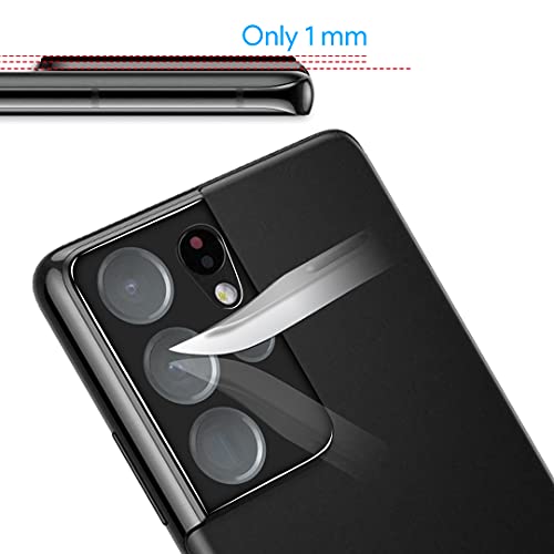 TAURI [Designed for Samsung Galaxy S21 Ultra 5G 6.8a - inch Flexible TPU Film Privacy Screen Protector + Camera Lens Protector Bubble-Free 2 Pack, Fingerprint Unlock Support