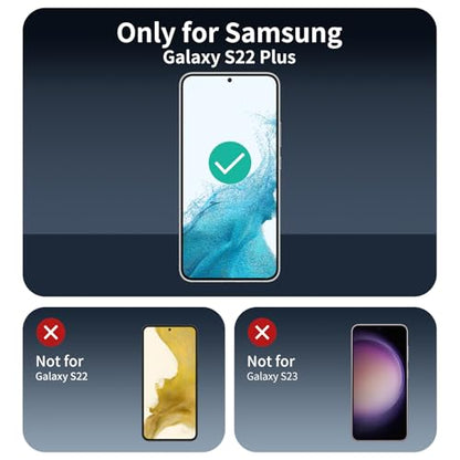 Privacy Screen Protector for Samsung Galaxy S22+/S22 Plus/S23+/S23 Plus, Anti-Spy Tempered Glass, 9H Hardness Anti-Scratch Shatterproof, Secure Private Protection, Bubble-Free Easy Install Case Friendly - 3 Pack - color: S23+/S23 Plus/S22+/S22 Plus Black