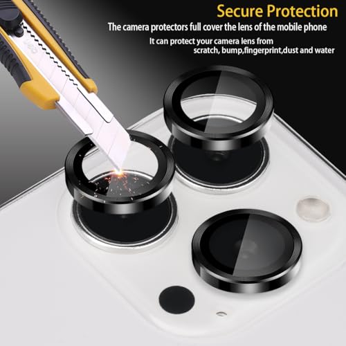 Camera Lens Protector for iPhone 16 Pro/16 Pro Max, Black - color: Black