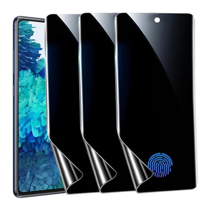 nulala Privacy Screen Protector for Samsung Galaxy S20 FE [Not Glass] Support Fingerprint Unlock -Touch Sensitive Anti-Spy Flexible TPU Film for Samsung S20 FE, 3-Pack - size: Galaxy S20 FE