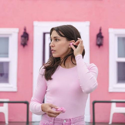 JLab Go Air Pop True Wireless Earbuds, in Ear Headphones, Bluetooth Earphones, Ear Buds with 32H Playtime, Bluetooth Earbuds with Microphone, USB Charging Case, Dual Connect, EQ3 Sound, Pink - color: Pink
