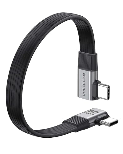 90 Degree USB4 Cable Short 5in Right Angle USB C Cable - size: 5.5IN